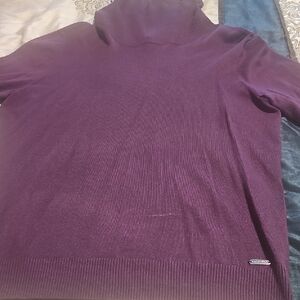 Calvin Klein Women's Purple Turtleneck Sweater